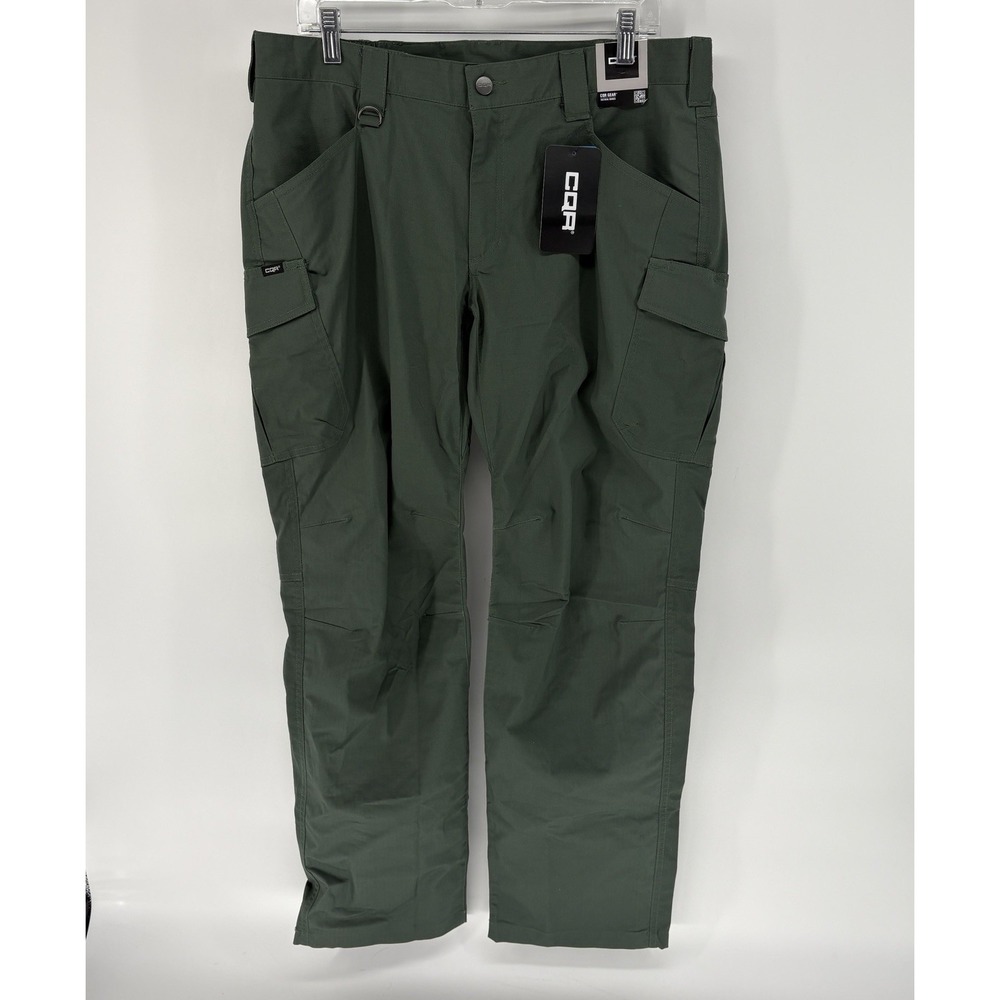 CQR Tactical Cargo Pants Green Ripstop Hiking Military Baggy Women 14L 36X33
